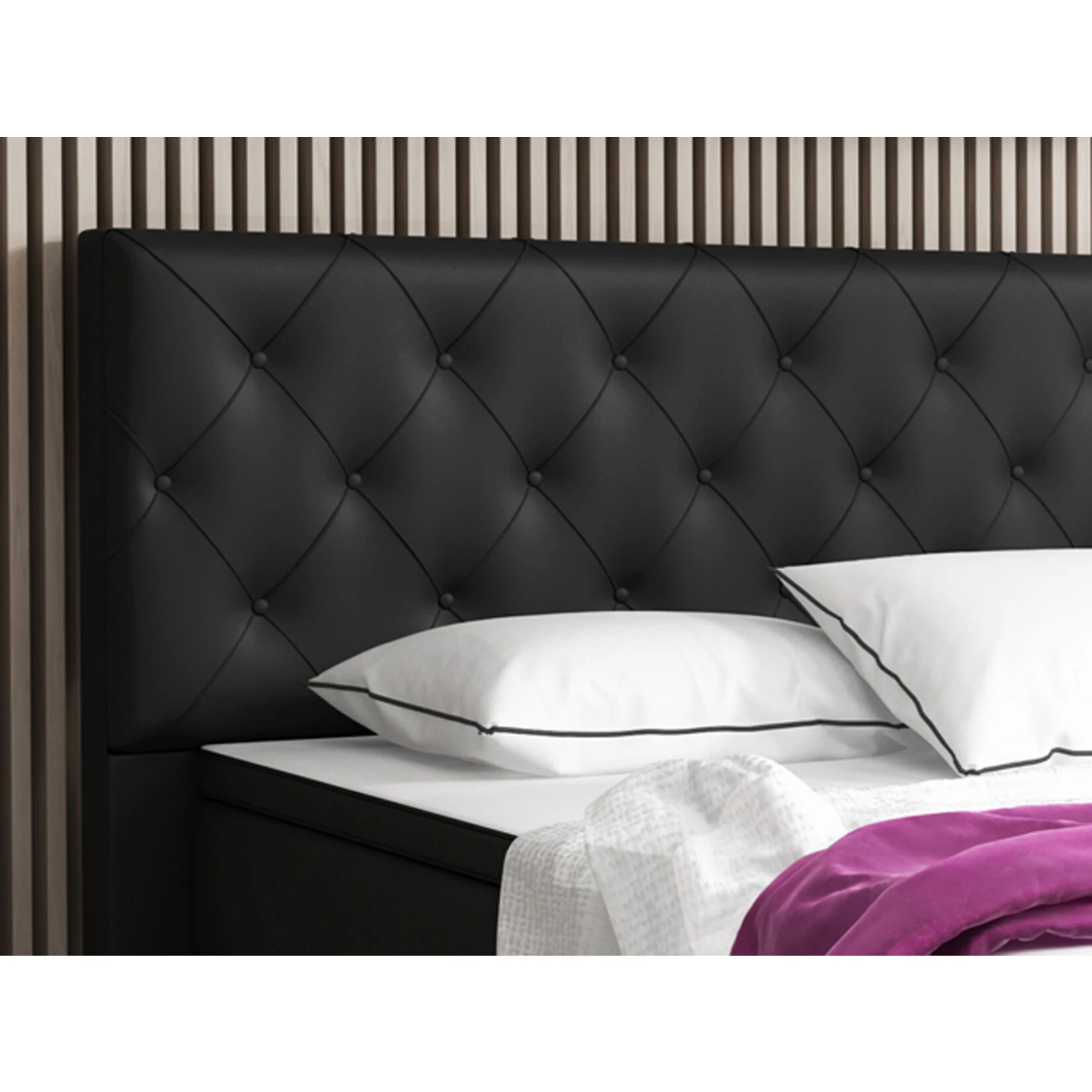 Inter Handels Boxspringbett Turin 180x200 Cm Schwarz 3 Inter Handels Boxspringbett Turin 180x200 Cm Schwarz – Bild 3