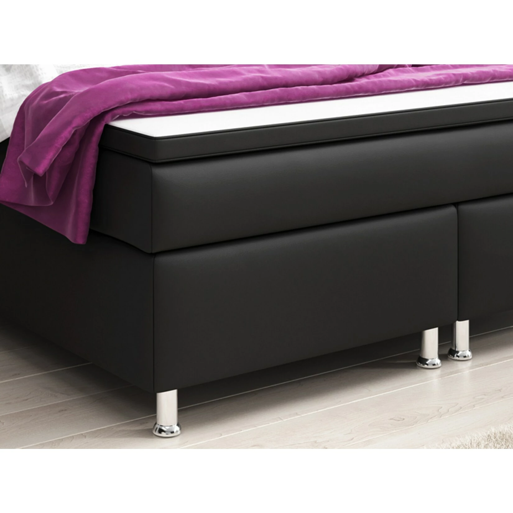 Inter Handels Boxspringbett Turin 180x200 Cm Schwarz 4 Inter Handels Boxspringbett Turin 180x200 Cm Schwarz – Bild 4