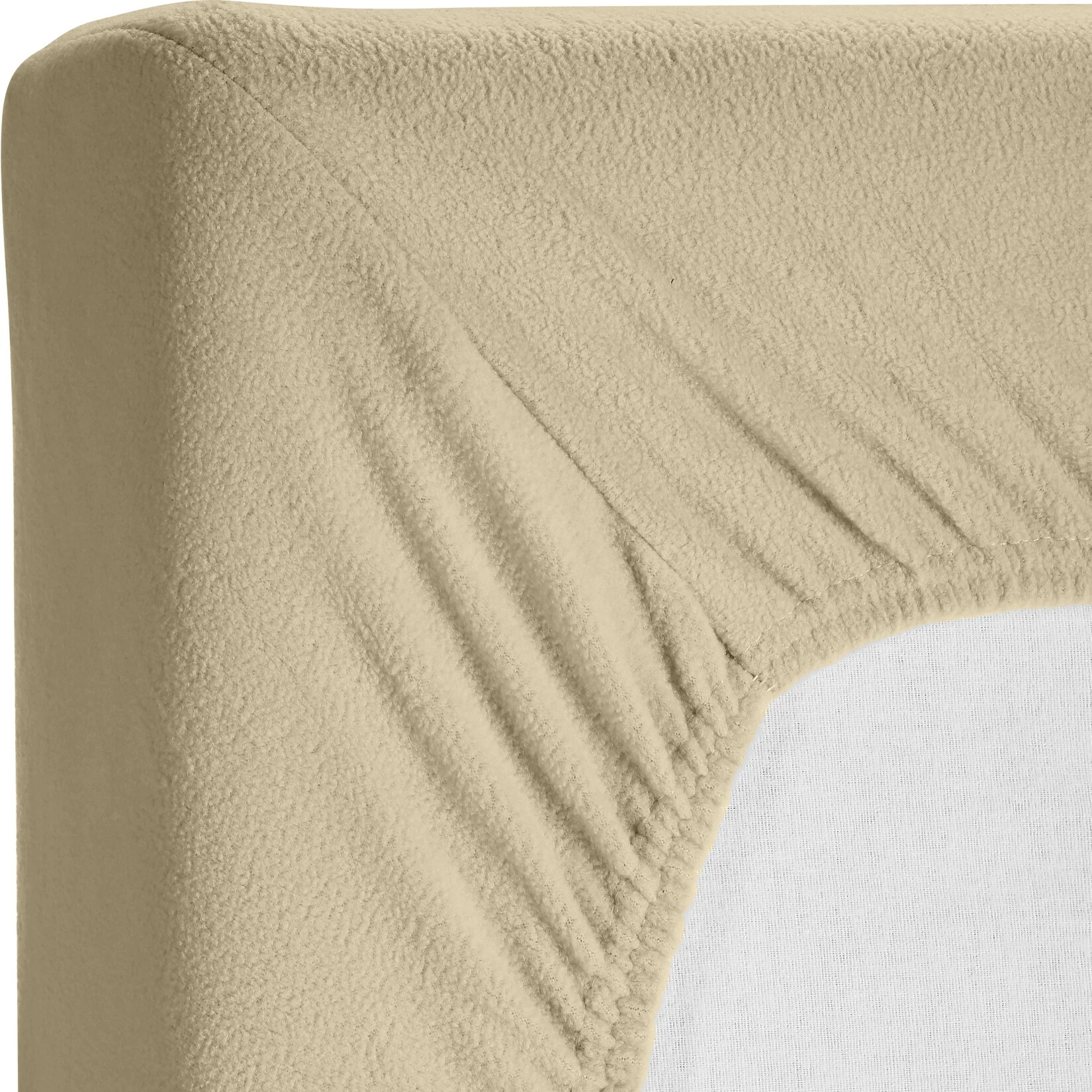 Kinzler Spannbetttuch Mikrofaser Fleece, Beige Ca. 160 X 200 Cm 3 Kinzler Spannbetttuch Mikrofaser Fleece, Beige Ca. 160 X 200 Cm – Bild 3