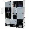 MCW Regalsystem Cairns T306, Steckregal Garderobe Kleiderschrank, 8 Boxen Je 37x37x47cm Schwarz