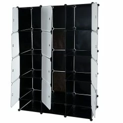 MCW Regalsystem Cairns T306, Steckregal Garderobe Kleiderschrank, 8 Boxen Je 37x37x47cm Schwarz -Vicco Geschäft 1975724000 prod 003