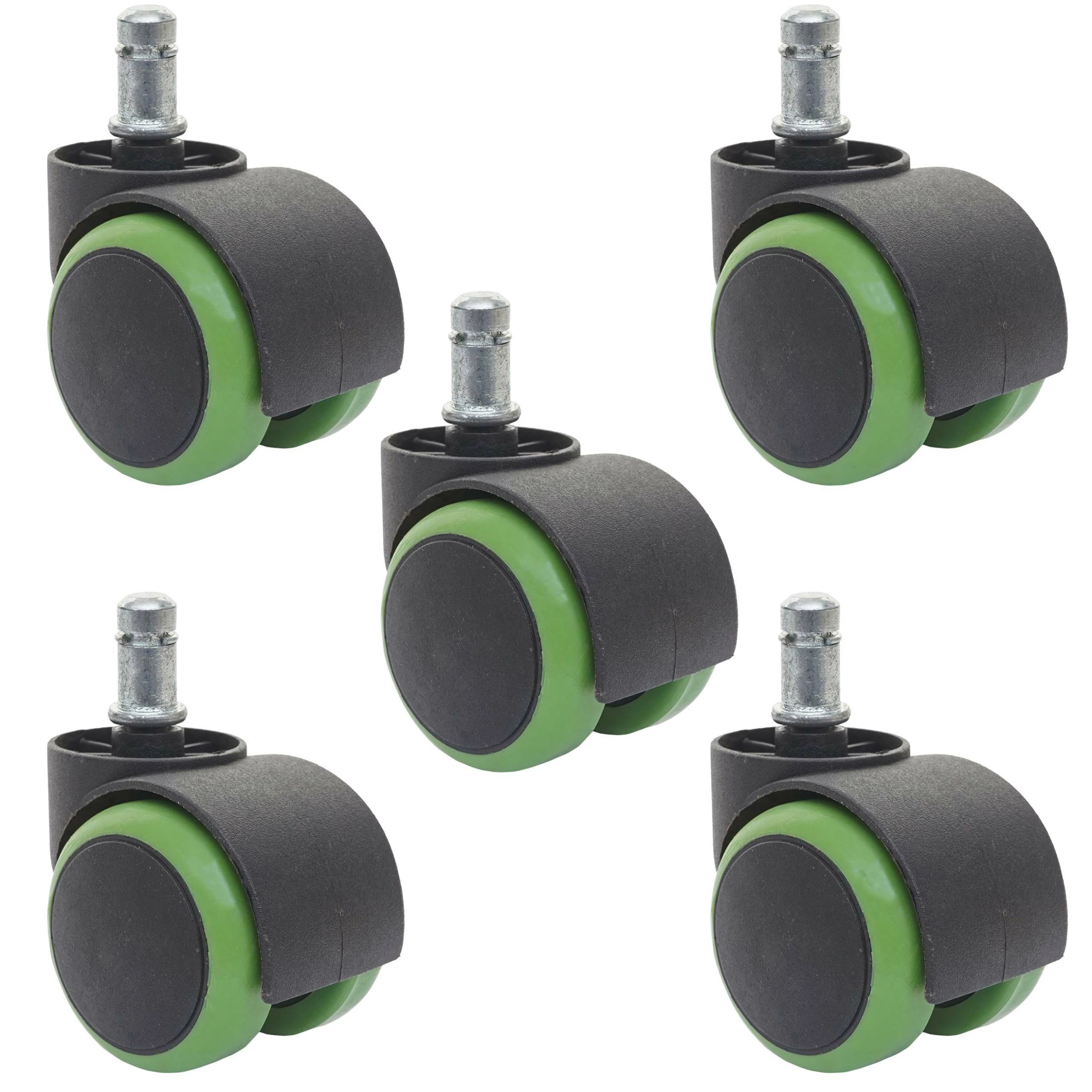 5er-Set Hartbodenrollen MCW-H86, Bürostuhl-Rollen Stuhlrollen, 150kg Belastbar 50mm ~ Grün 1 5er-Set Hartbodenrollen MCW-H86, Bürostuhl-Rollen Stuhlrollen, 150kg Belastbar 50mm ~ Grün