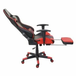Relax-Bürostuhl MCW-D25 XXL, Schreibtischstuhl Gamingstuhl, 150kg Belastbar Fußstütze ~ Schwarz/rot -Vicco Geschäft 1999925004 prod 005