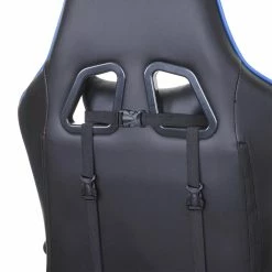 Bürostuhl MCW-D25, Schreibtischstuhl Gamingstuhl Chefsessel Bürosessel, 150kg Belastbar Kunstleder ~ Schwarz/blau -Vicco Geschäft 1999927002 prod 006