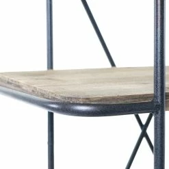 Rollregal MCW-D97, Regal Rollwagen Bücherregal Metallregal Mit Rollen, 4 Ebenen Tanne Holz 116x637x34cm -Vicco Geschäft 2031190000 prod 004