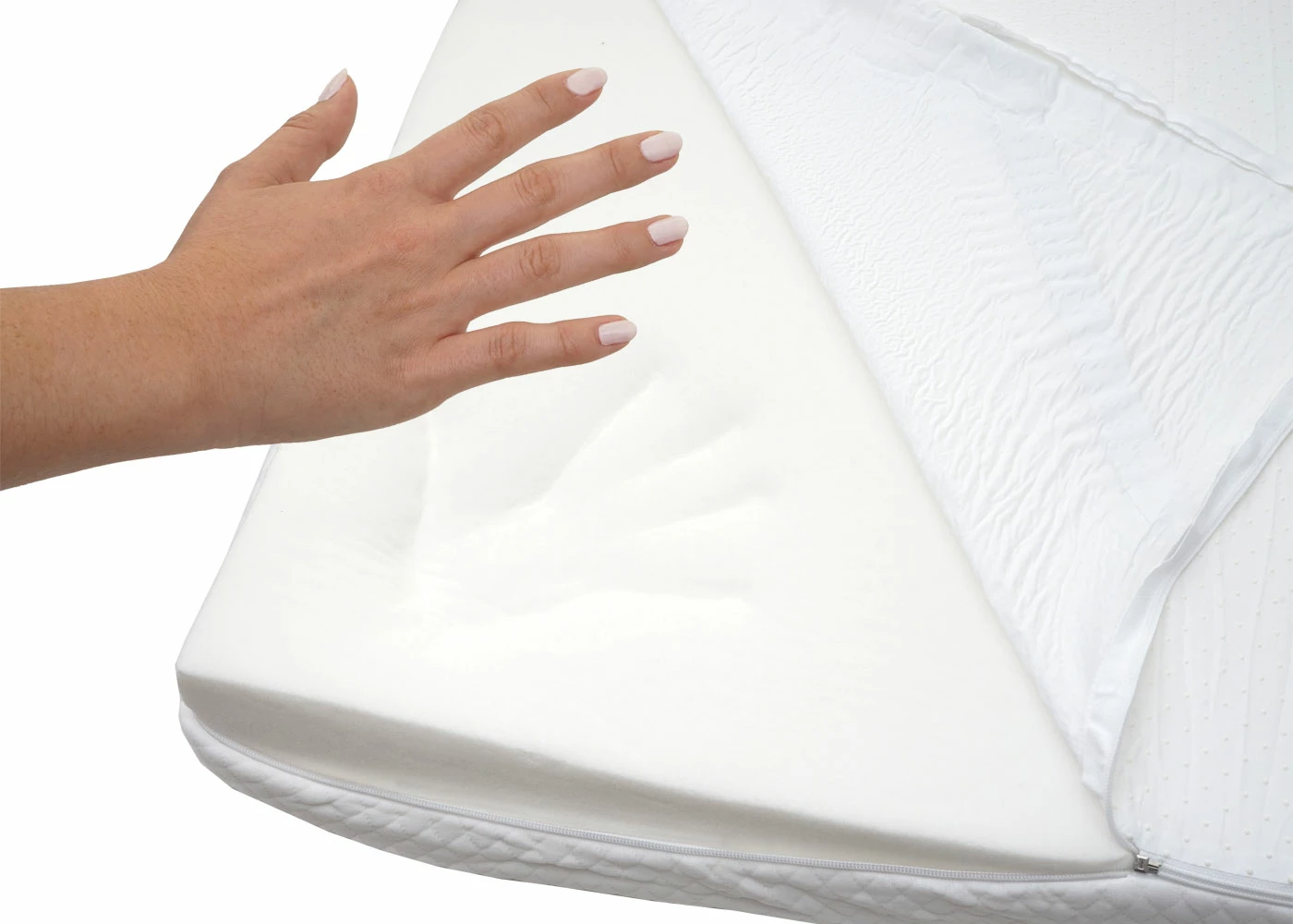 10cm Memoryfoam-Matratzentopper MCW-E63, Topper Matratzenauflage Matratzenschoner ~ 140x200cm Viscoschaum 3 10cm Memoryfoam-Matratzentopper MCW-E63, Topper Matratzenauflage Matratzenschoner ~ 140x200cm Viscoschaum – Bild 3