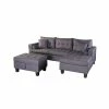 Home Deluxe Polsterecke Rom Sofa Links, Mit Hocker