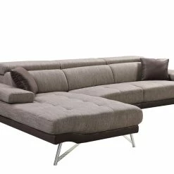 Sofa MCW-H92, Couch Ecksofa L-Form 3-Sitzer, Liegefläche ~ Links, Braun -Vicco Geschäft 2213736001 prod 003
