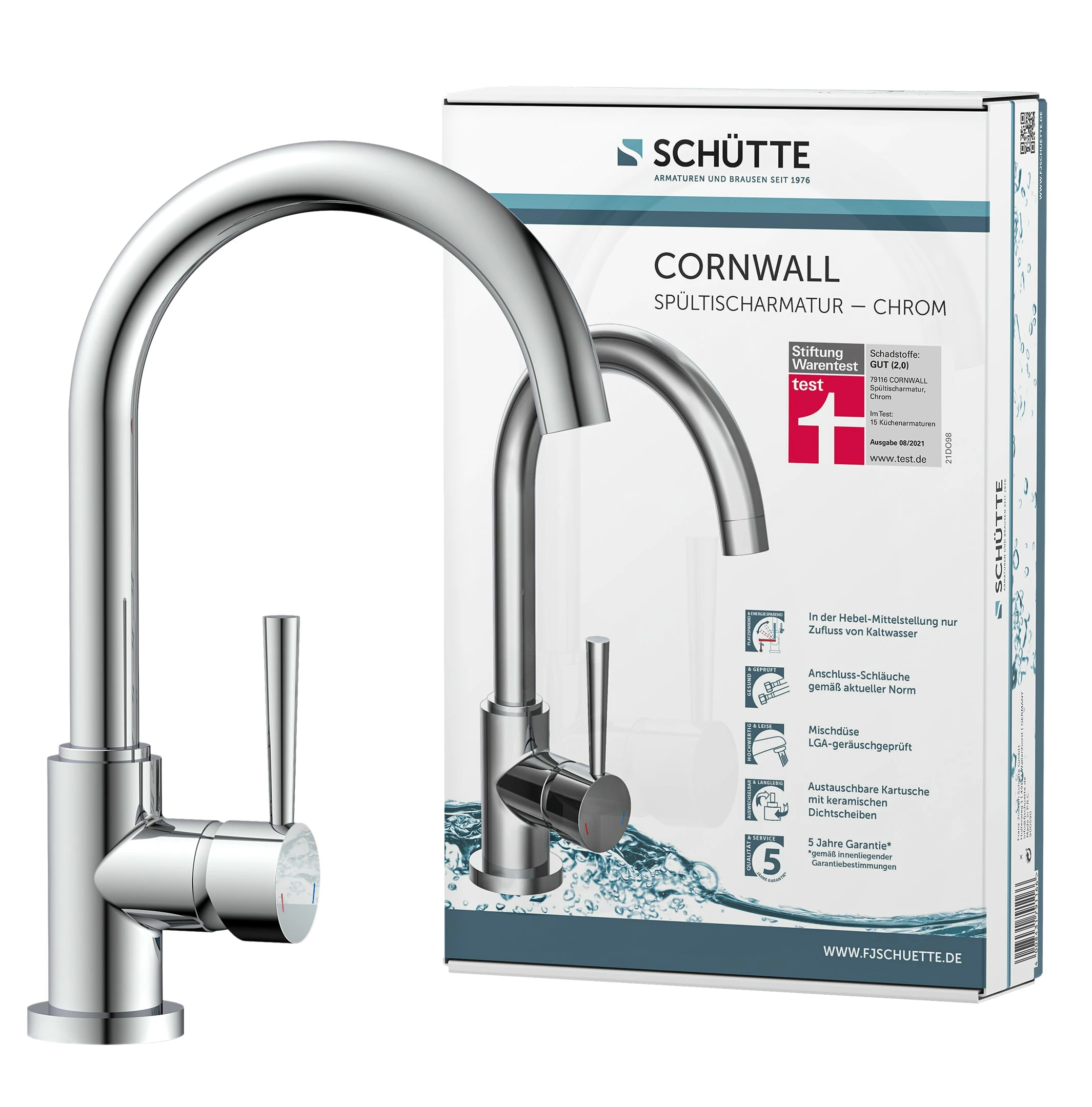 Schütte SCHÜTTE Küchenarmatur CORNWALL Mit 360° Grad Schwenkbarem Auslauf Versch. Ausführungen 1 Schütte SCHÜTTE Küchenarmatur CORNWALL Mit 360° Grad Schwenkbarem Auslauf Versch. Ausführungen