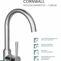 Schütte SCHÜTTE Küchenarmatur CORNWALL Mit 360° Grad Schwenkbarem Auslauf Versch. Ausführungen 9 Schütte SCHÜTTE Küchenarmatur CORNWALL Mit 360° Grad Schwenkbarem Auslauf Versch. Ausführungen -Vicco Geschäft 2217494000 prod 004 scaled