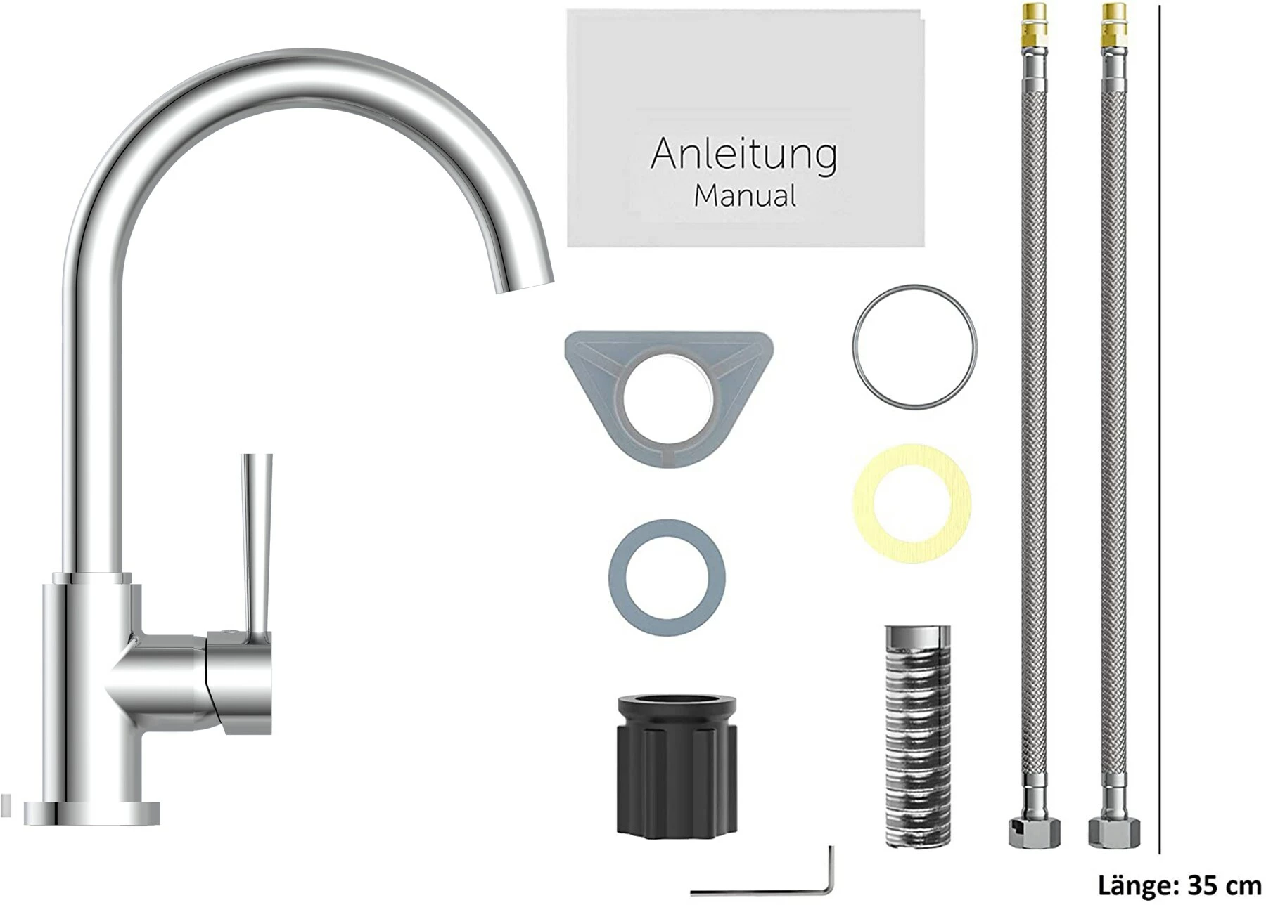 Schütte SCHÜTTE Küchenarmatur CORNWALL Mit 360° Grad Schwenkbarem Auslauf Versch. Ausführungen 5 Schütte SCHÜTTE Küchenarmatur CORNWALL Mit 360° Grad Schwenkbarem Auslauf Versch. Ausführungen – Bild 5