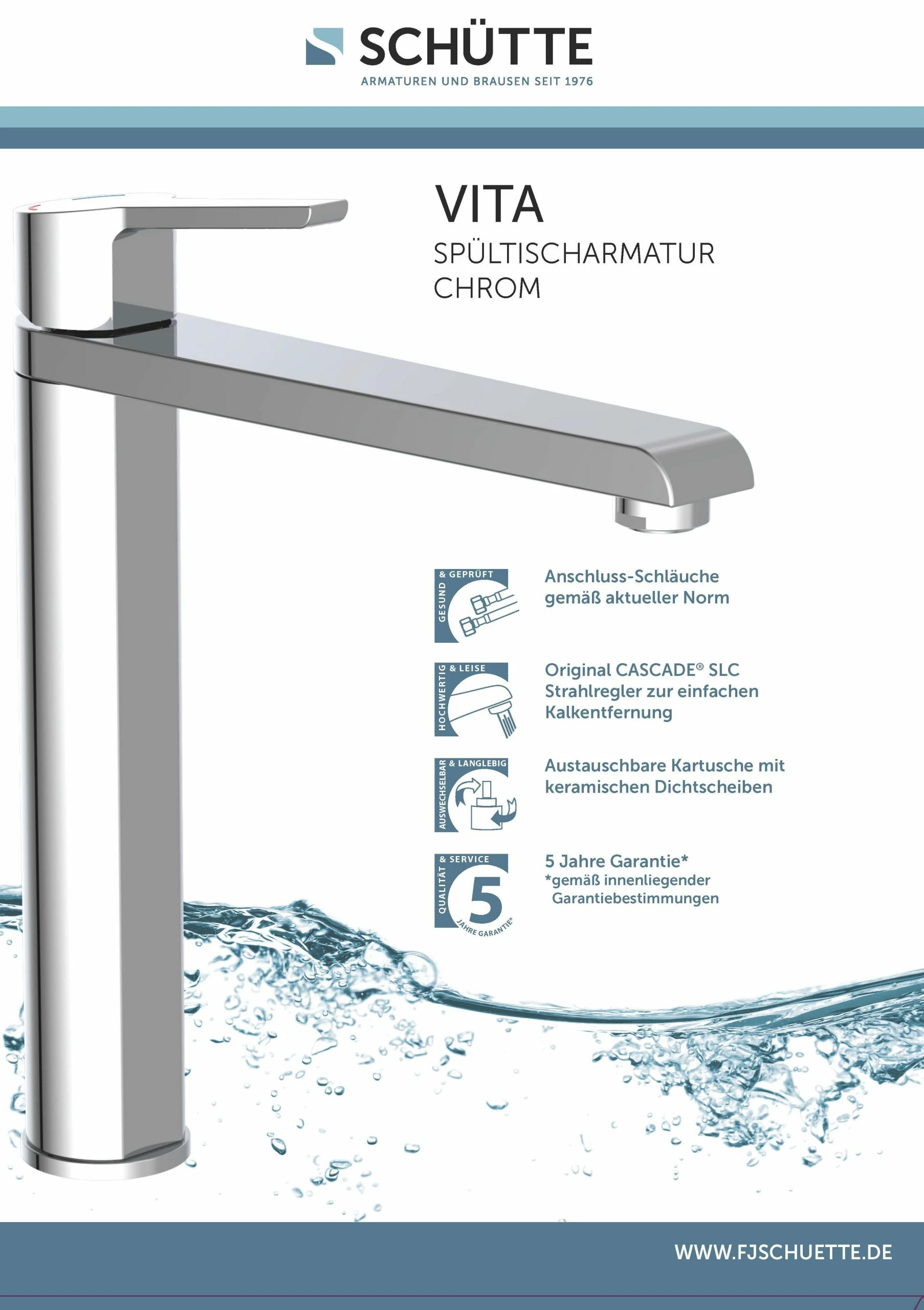 Schütte SCHÜTTE Küchenarmatur VITA Mit 360° Schwenkbarerm Auslauf Versch. Ausführungen 3 Schütte SCHÜTTE Küchenarmatur VITA Mit 360° Schwenkbarerm Auslauf Versch. Ausführungen – Bild 3