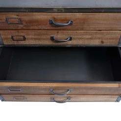 Wohnzimmer-Set MCW-F91, TV-Rack Kommode Highboard Hochschrank, Industrial Tanne Holz Metall, Braun-schwarz 8 Wohnzimmer-Set MCW-F91, TV-Rack Kommode Highboard Hochschrank, Industrial Tanne Holz Metall, Braun-schwarz -Vicco Geschäft 2226983000 prod 003