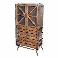 Wohnzimmer-Set MCW-F91, TV-Rack Kommode Highboard Hochschrank, Industrial Tanne Holz Metall, Braun-schwarz 10 Wohnzimmer-Set MCW-F91, TV-Rack Kommode Highboard Hochschrank, Industrial Tanne Holz Metall, Braun-schwarz -Vicco Geschäft 2226983000 prod 005