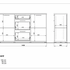 Germania Sideboard Mit Zwei Türen GW-Top 3201 Versch. Farben -Vicco Geschäft 2276367001 prod 003