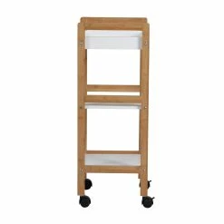 Testrut Beistellregal, Bambus, 3 Böden, M.Rollen -Vicco Geschäft 2345493000 prod 006