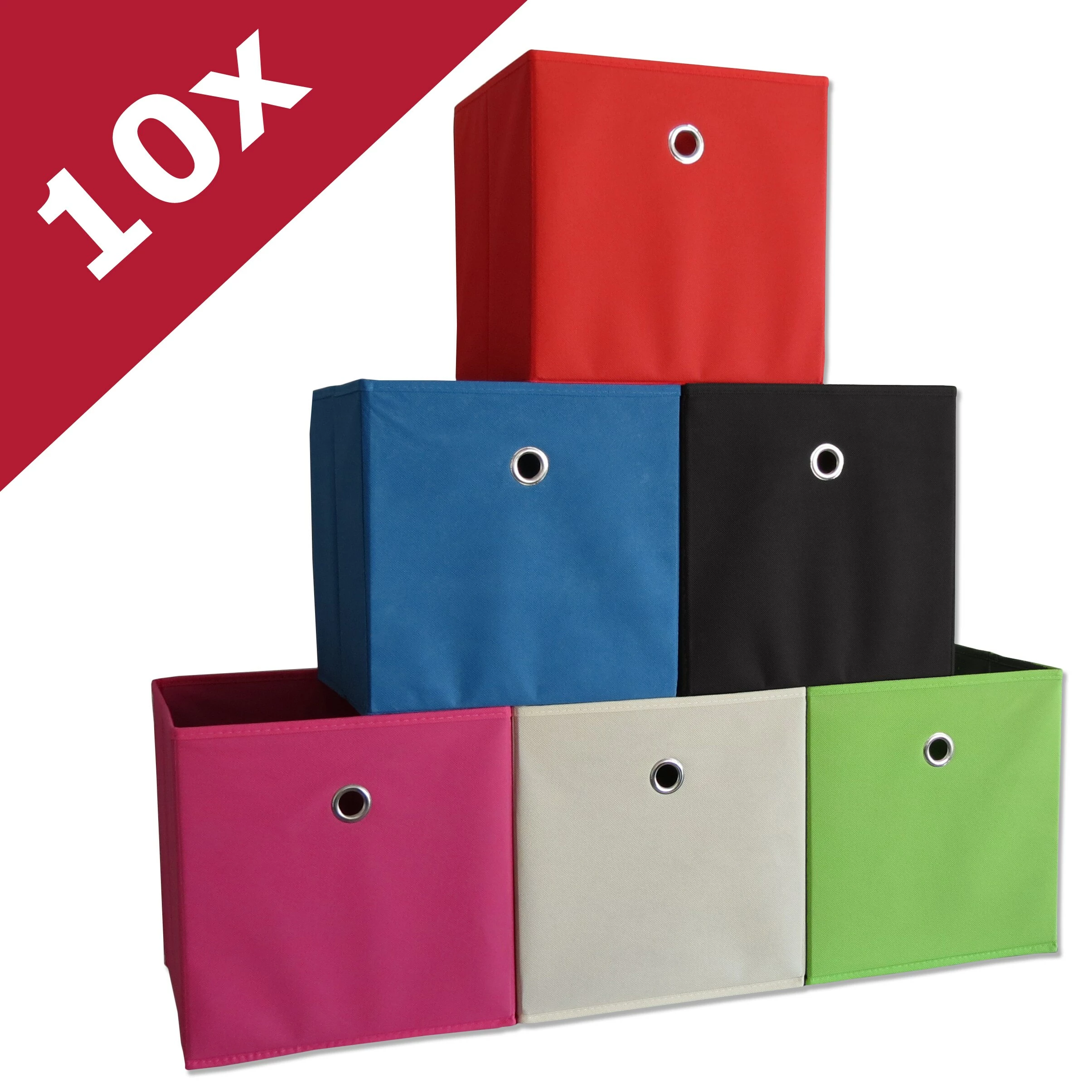 VCM 10er Set Faltbox Klappbox Stoff Kiste Faltschachtel Regalbox Aufbewahrung Boxas 1 VCM 10er Set Faltbox Klappbox Stoff Kiste Faltschachtel Regalbox Aufbewahrung Boxas