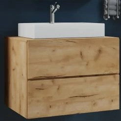 VCM 2-tlg. Waschplatz Waschtisch Badmöbel Set Waschbecken Lendas S Schublade -Vicco Geschäft 8600043100 915194 prod 003