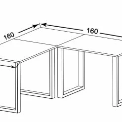 VCM Holz Schreibtisch Computertisch Arbeitstisch Büromöbel Lona 80 U Alu Schwarz -Vicco Geschäft 8600043100 916421 prod 003
