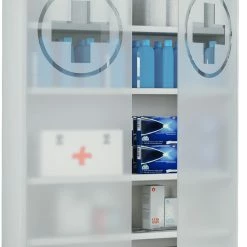 VCM Medizinschrank Arzneischrank Apothekerschrank Wand Schrank Abschließbar Janula -Vicco Geschäft 8600043100 917241 prod 003 scaled