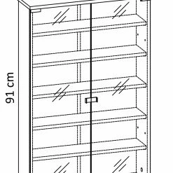 VCM Medizinschrank Arzneischrank Apothekerschrank Wand Schrank Abschließbar Janula -Vicco Geschäft 8600043100 917241 prod 005