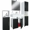 VCM 4-tlg. Badmöbel Set Komplett Badschrank Unterschrank Hochschrank Flandu II