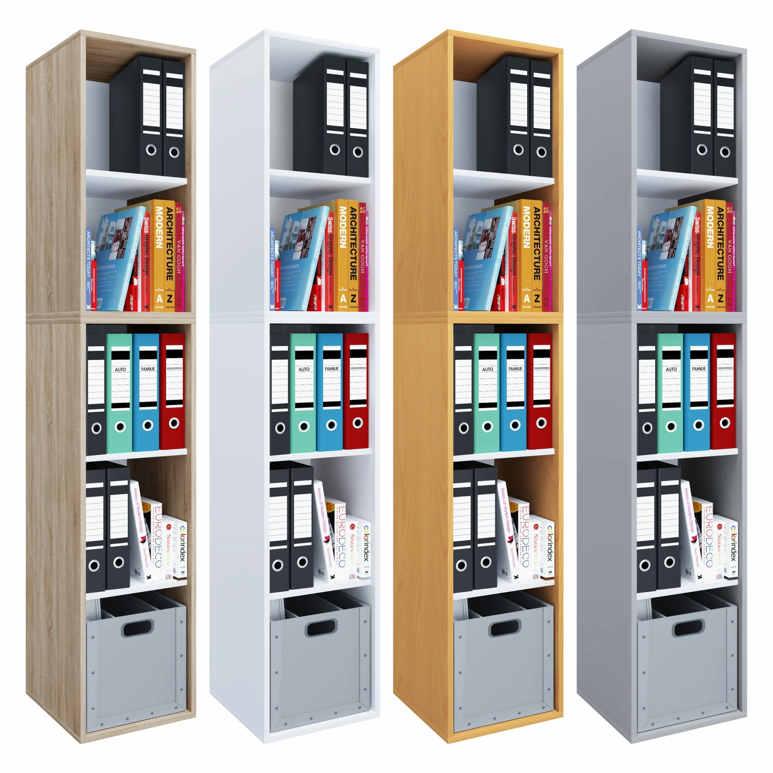 VCM Holz Büro Stand Regal Bücher Ordner Aktenregal Ordnerregal Bücherregal Lona L 5f 1 VCM Holz Büro Stand Regal Bücher Ordner Aktenregal Ordnerregal Bücherregal Lona L 5f