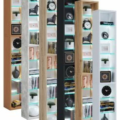 VCM Holz Wandregal Hängeregal Regal Bücherregal Wandboard Deko Glas Rasato XL