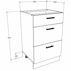 VCM Küchenschrank Breite 50 Cm Schublade Unterschrank Küche Küchenmöbel Esilo 8 VCM Küchenschrank Breite 50 Cm Schublade Unterschrank Küche Küchenmöbel Esilo -Vicco Geschäft 8600043100 918663 prod 004 scaled