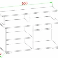 VCM Holz TV Lowboard Fernsehschrank Konsole Fernsehtisch Fernseh Glas Balansia -Vicco Geschäft 8600043100 918768 prod 003