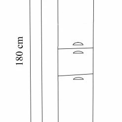 VCM 5-tlg. Waschplatz Waschtisch Breite 60 Cm Badmöbel Set Waschbecken Spiegelschrank Hochschrank Landhaus Casalo L -Vicco Geschäft 8600043100 919116 prod 005