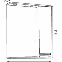 VCM 5-tlg. Waschplatz Waschtisch 60 Cm Badmöbel Set Waschbecken Grifflose Schublade Spiegelschrank Hochschrank Silora L -Vicco Geschäft 8600043100 919133 prod 004