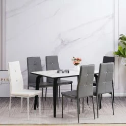 Albatros Esszimmerstühle DIAMOND, 4er Set, Grau, Kunstleder -Vicco Geschäft 8600153300 2357 prod 005