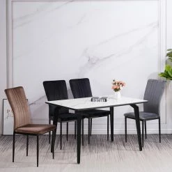 Albatros Esszimmerstühle MODENA, 4er Set, Grau, Samt/Velvet -Vicco Geschäft 8600153300 2958 prod 006