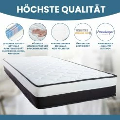 Arensberger EMILIA 7-Zonen Taschenfederkern Matratze, 120 X 200 Cm, Höhe 23cm 7 Arensberger EMILIA 7-Zonen Taschenfederkern Matratze, 120 X 200 Cm, Höhe 23cm -Vicco Geschäft 8600153300 3027 prod 003