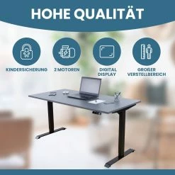 Albatros Schreibtisch-Gestell LIFT S5B Schwarz, Elektrisch Höhenverstellbar Mit Memory-Funktion, Kollisionsschutz Und Soft-Start/Stop -Vicco Geschäft 8600153300 3055 prod 005