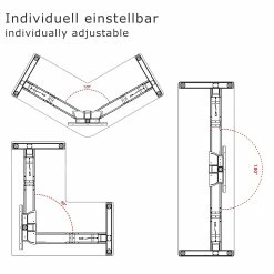 Albatros Eck-Schreibtisch-Gestell LIFT L7S, Silber, Stufenlos Verstellbar In Höhe, Breite Und Winkel, 3 Motoren, Elektrisch -Vicco Geschäft 8600153300 3170 prod 006