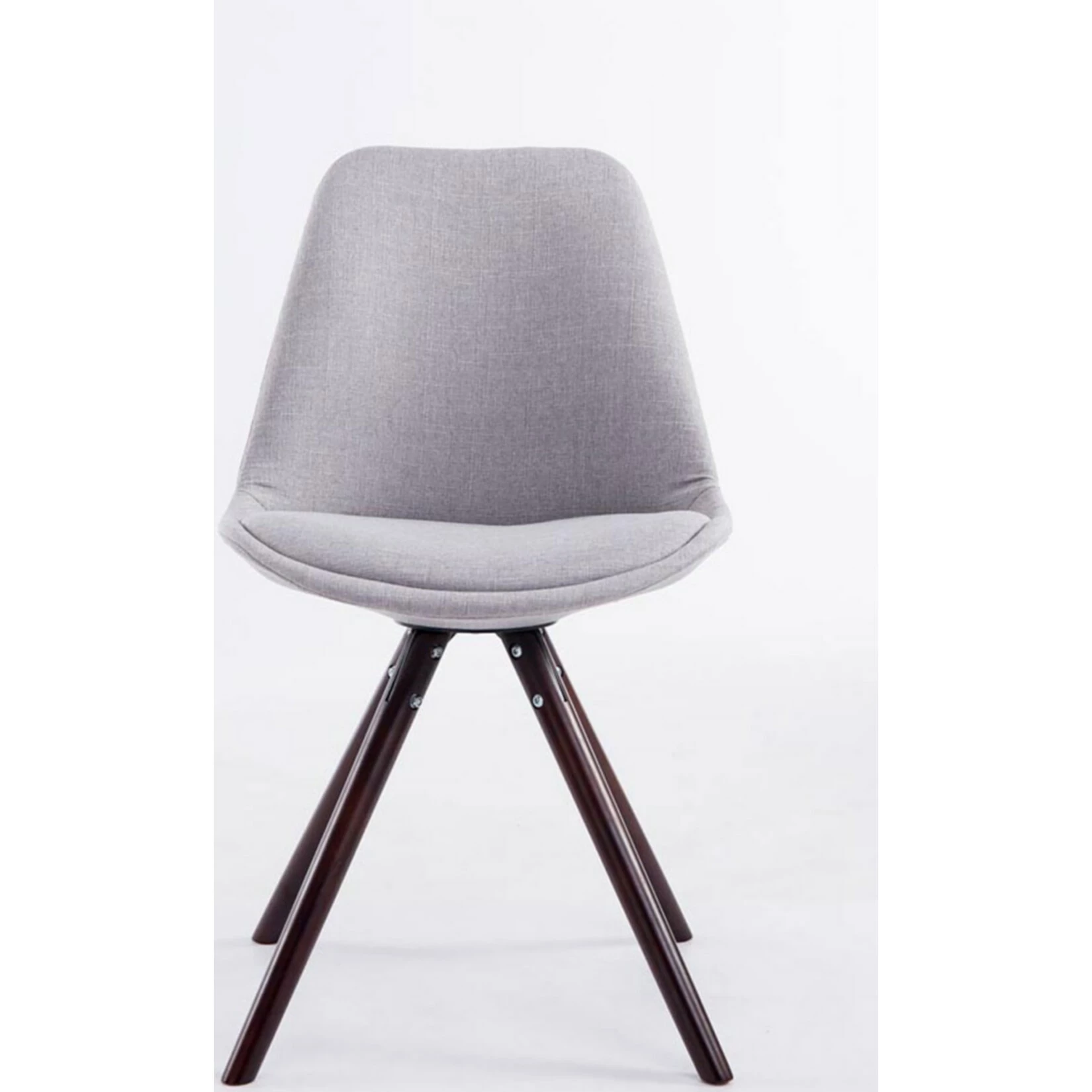 CLP Retro-Stuhl Toulouse Rund Mit Stoffbezug Und Hochwertigem Sitzpolster I Lehnstuhl Mit Stabilem Holzgestell I Sitzhöhe 48 Cm 2 CLP Retro-Stuhl Toulouse Rund Mit Stoffbezug Und Hochwertigem Sitzpolster I Lehnstuhl Mit Stabilem Holzgestell I Sitzhöhe 48 Cm – Bild 2