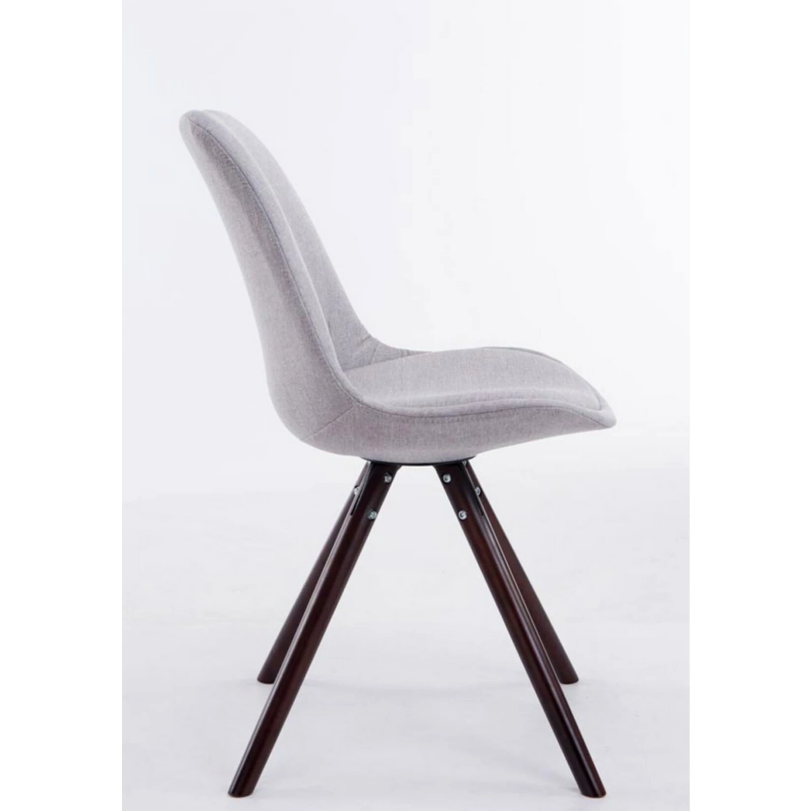 CLP Retro-Stuhl Toulouse Rund Mit Stoffbezug Und Hochwertigem Sitzpolster I Lehnstuhl Mit Stabilem Holzgestell I Sitzhöhe 48 Cm 3 CLP Retro-Stuhl Toulouse Rund Mit Stoffbezug Und Hochwertigem Sitzpolster I Lehnstuhl Mit Stabilem Holzgestell I Sitzhöhe 48 Cm – Bild 3