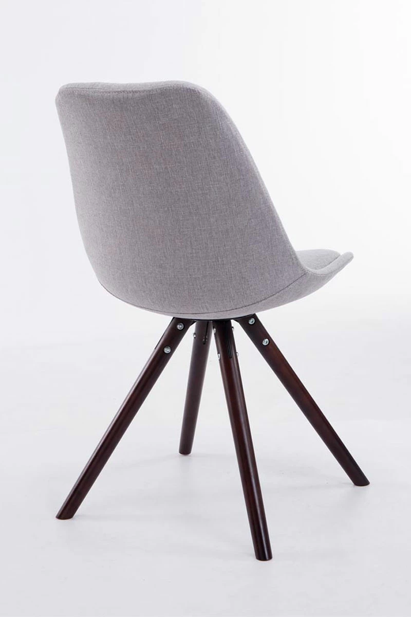 CLP Retro-Stuhl Toulouse Rund Mit Stoffbezug Und Hochwertigem Sitzpolster I Lehnstuhl Mit Stabilem Holzgestell I Sitzhöhe 48 Cm 4 CLP Retro-Stuhl Toulouse Rund Mit Stoffbezug Und Hochwertigem Sitzpolster I Lehnstuhl Mit Stabilem Holzgestell I Sitzhöhe 48 Cm – Bild 4