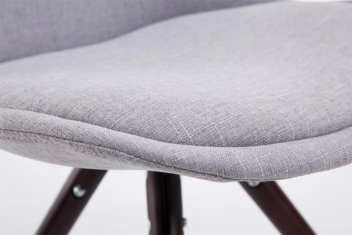 CLP Retro-Stuhl Toulouse Rund Mit Stoffbezug Und Hochwertigem Sitzpolster I Lehnstuhl Mit Stabilem Holzgestell I Sitzhöhe 48 Cm 6 CLP Retro-Stuhl Toulouse Rund Mit Stoffbezug Und Hochwertigem Sitzpolster I Lehnstuhl Mit Stabilem Holzgestell I Sitzhöhe 48 Cm – Bild 6