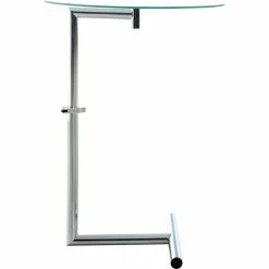 CLP Glastisch Safi Mit Einer Runden Tischplatte Aus Sicherheitsglas I Stehtisch Mit Metallgestell In Chrom-Optik -Vicco Geschäft 8600246500 314346 prod 003