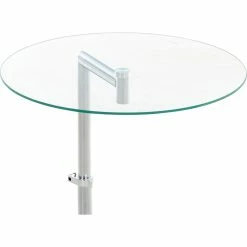 CLP Glastisch Safi Mit Einer Runden Tischplatte Aus Sicherheitsglas I Stehtisch Mit Metallgestell In Chrom-Optik -Vicco Geschäft 8600246500 314346 prod 004