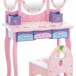 CLP Kinder Schminktisch Emilia I Frisiertisch Mit Hocker I Schminkkommode Mit Spiegel