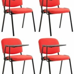 CLP 4er Set Stühle Ken Mit Klapptisch Stoff I Gepolsterte Sitzfläche