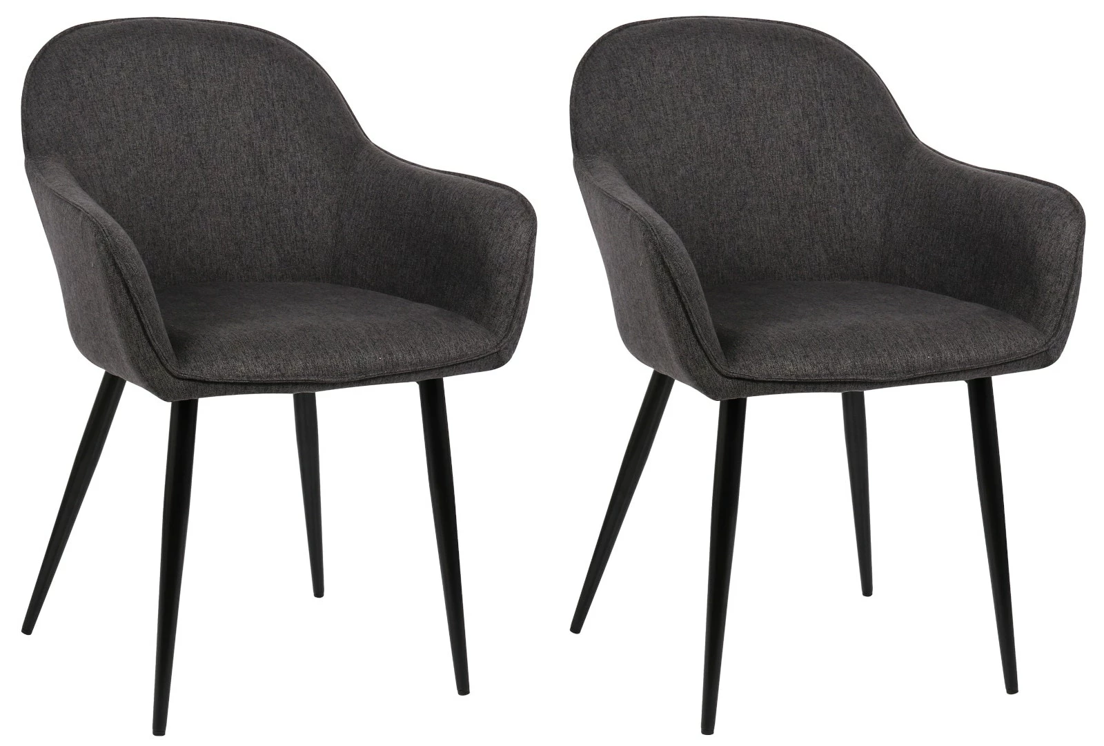 CLP 2er Set Esszimmerstühle Boise Mit Stoffbezug I Polsterstühle Mit Robustem Metallgestell & Bodenschonern 1 CLP 2er Set Esszimmerstühle Boise Mit Stoffbezug I Polsterstühle Mit Robustem Metallgestell & Bodenschonern