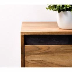 DELIFE Fernsehtisch Stonegrace Akazie Natur Schiefer 200 Cm 4 Schübe Designer Lowboard -Vicco Geschäft 8600288200 17760 prod 005