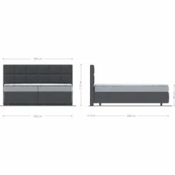 DELIFE Boxspringbett Dream-Fine Mikrofaser Beige 180x200 Cm Mit Matratze Und Topper -Vicco Geschäft 8600288200 26917 prod 005