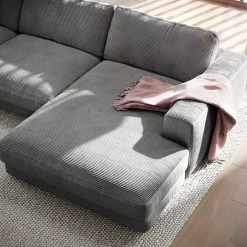 DELIFE Eckcouch Cubico Cord Silbergrau 350x190 Cm Recamiere Rechts Ecksofa 10 DELIFE Eckcouch Cubico Cord Silbergrau 350x190 Cm Recamiere Rechts Ecksofa -Vicco Geschäft 8600288200 D30228 prod 005