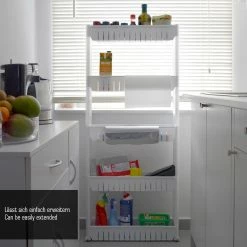 Eyepower Nischenregal 12,5cm Schmal Nischenwagen Rollregal Klein Küchen-Regal Standregal -Vicco Geschäft 8600295800 4236 prod 005